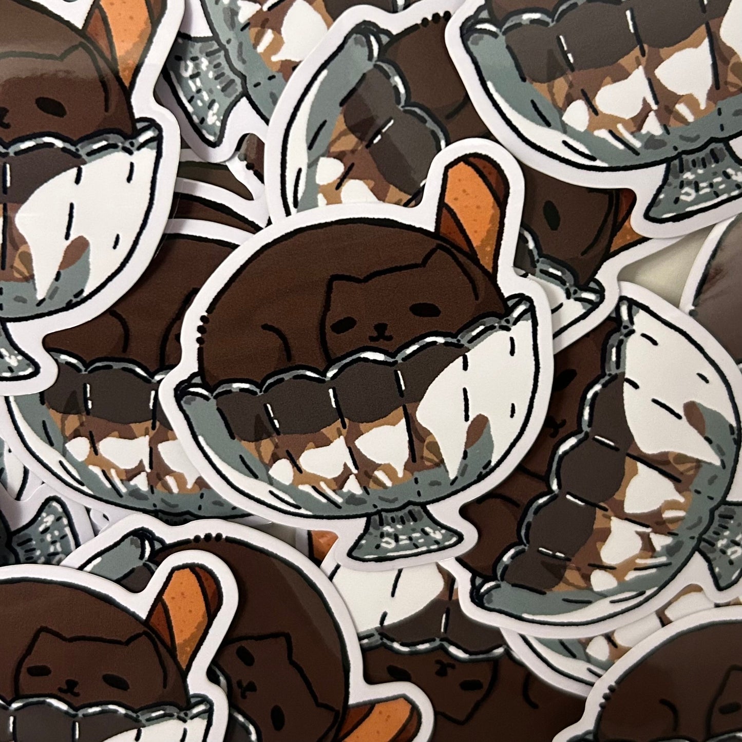 Chat Creme : Cat Ice Cream Stickers